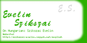 evelin szikszai business card